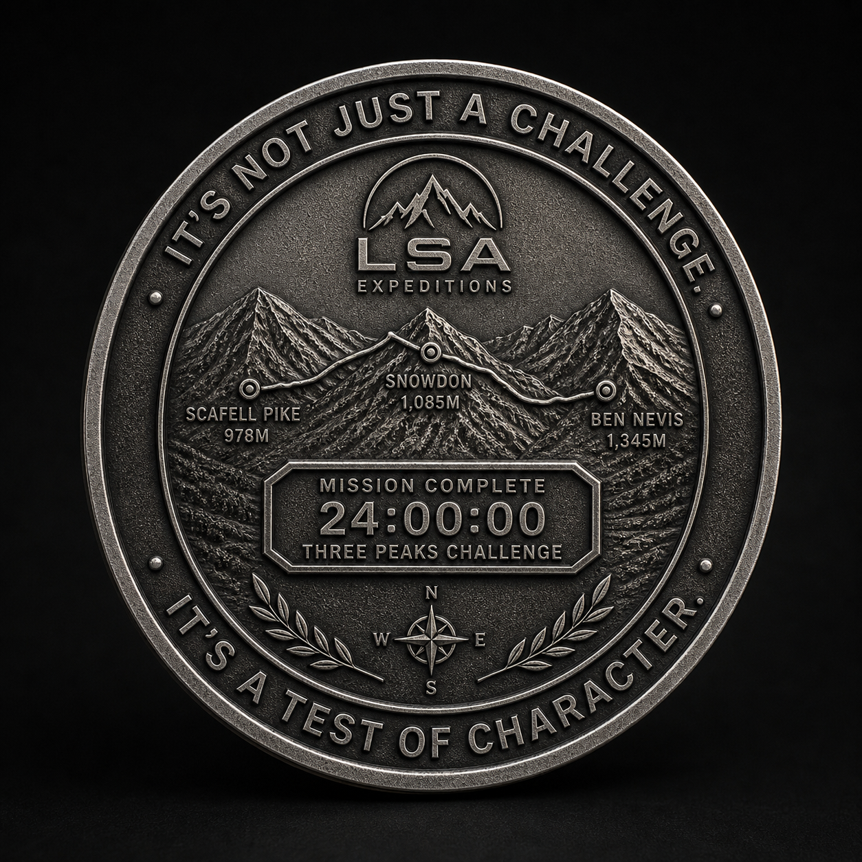 LSA 3 Peak Challenge Medal — Back